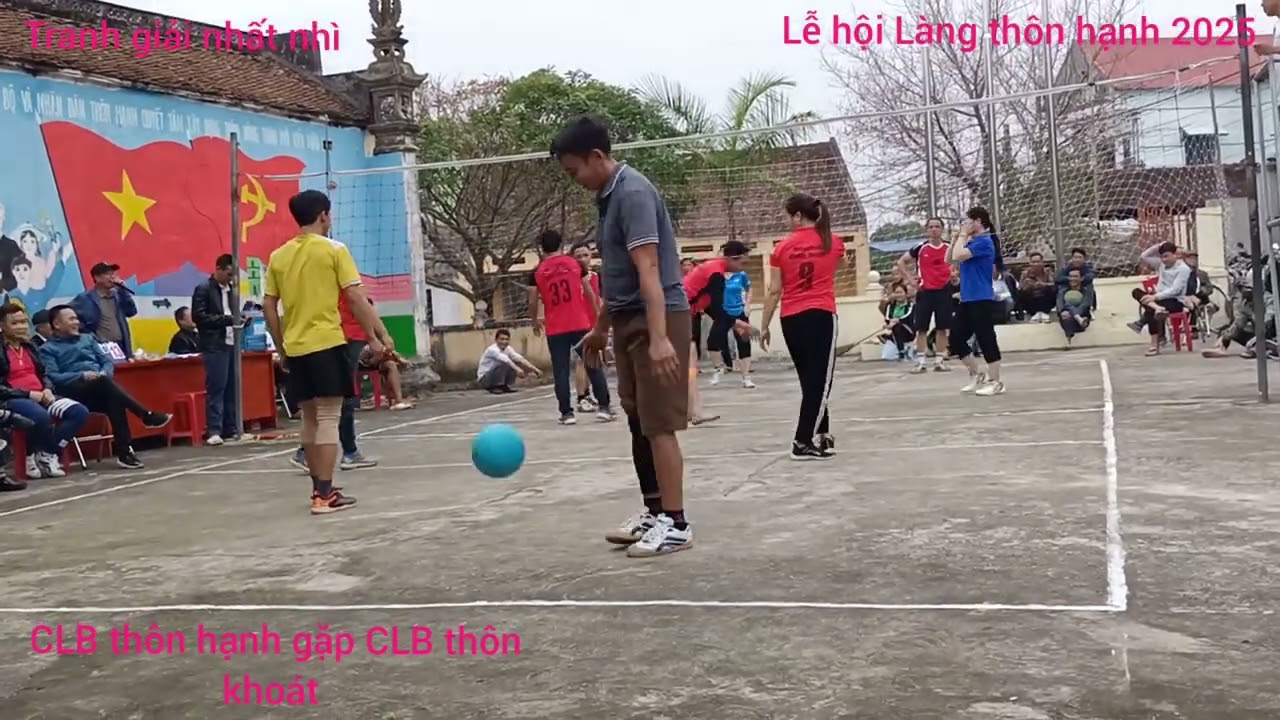 Bóng chuyền hơi thôn hạnh chanh giải nhất nhì CLB thôn hạnh gặp CLB thôn khoát
