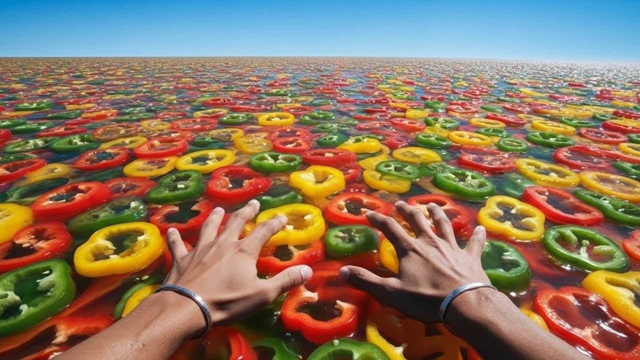 POV: You Fell Into a Hyper-Colorful Vegetable Slice Ocean 🥒🥕 | Oddly Satisfying