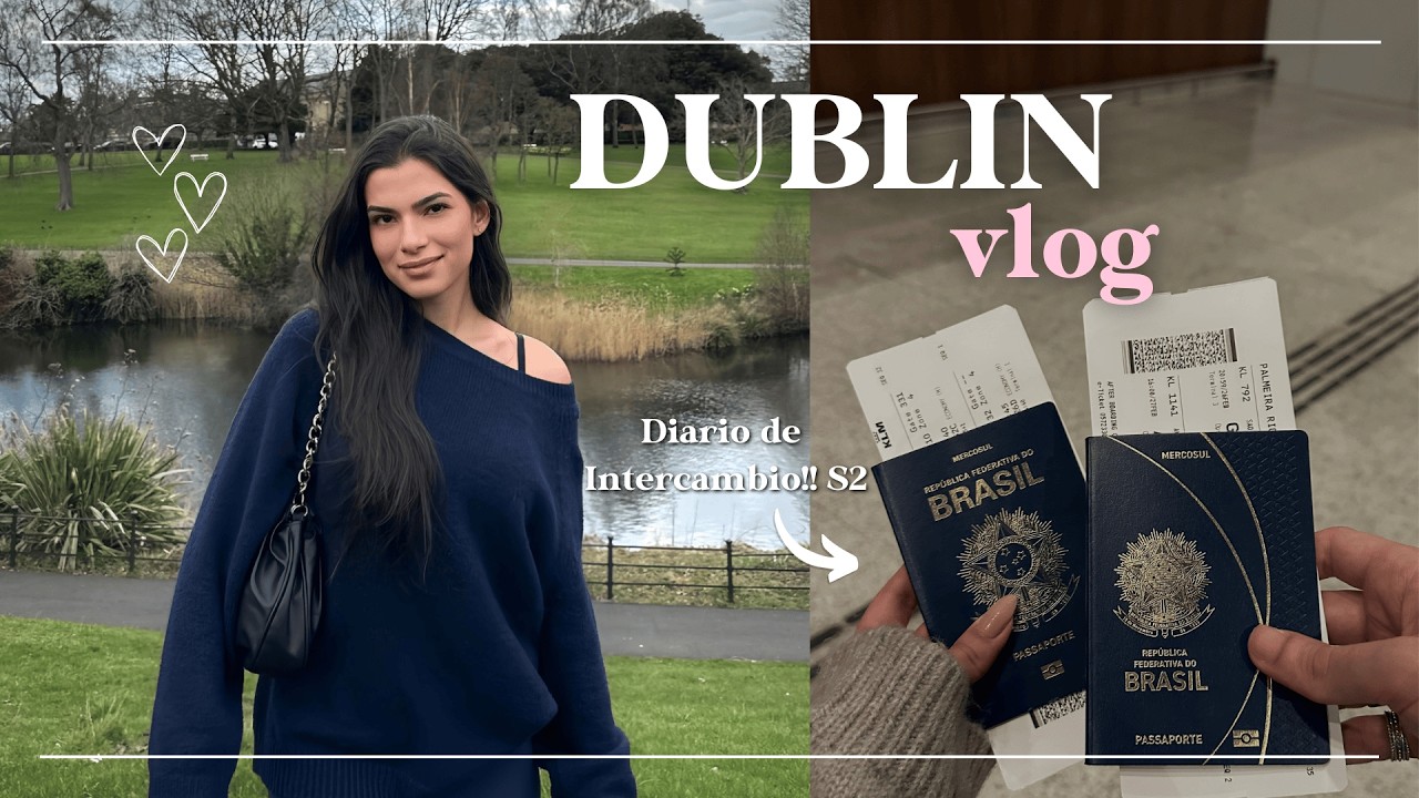 CHEGUEI EM DUBLIN!! 🇮🇪✨ ⏐Primeira vez na Irlanda + Diário de Intercâmbio (2 dias de viagem)