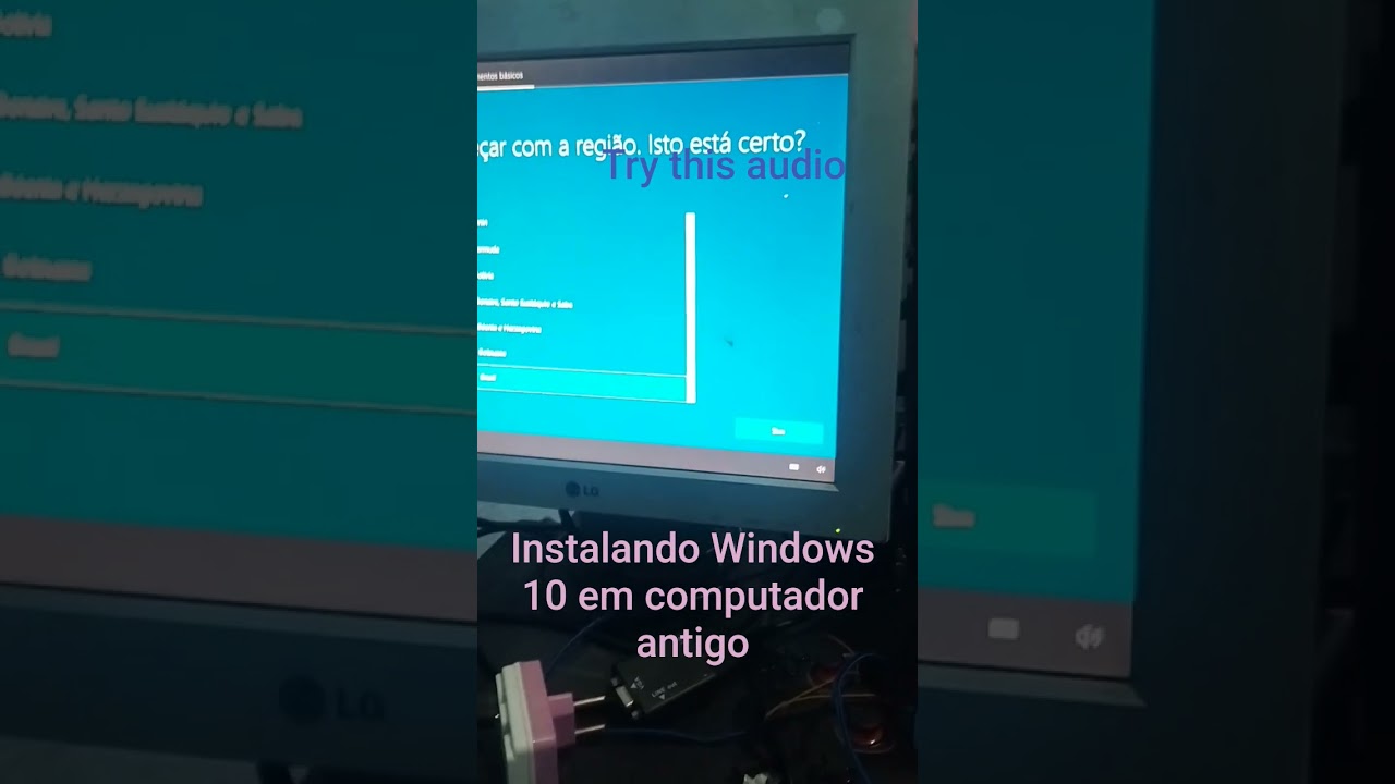 Instalando Windows 10 em computador antigo, algumas etapas 