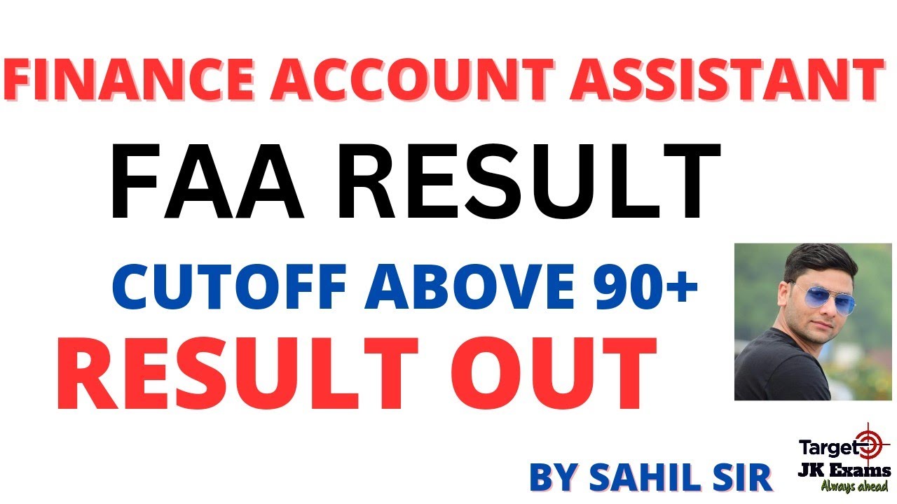 FAA RESULT OUT CUTOFF / FINANCE ACCOUNT ASSISTANT JKSSB RESULT OUT / FAA CUTOFF 90 @TARGETJKEXAMS