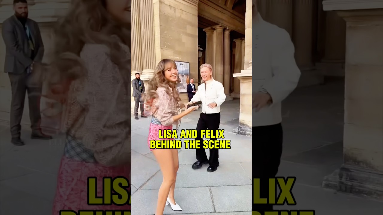 LISA AND FELIX BEHIND THE SCENES OF THEIR VIRAL PHOTO 🤣😎 #lisa #felix #lalisa