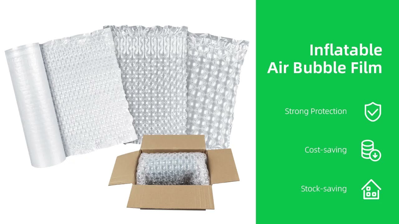 PackBest Inflatable Bubble Wrap Roll PE Nylon Air Cushion Bubble Film With Self-lock Valve