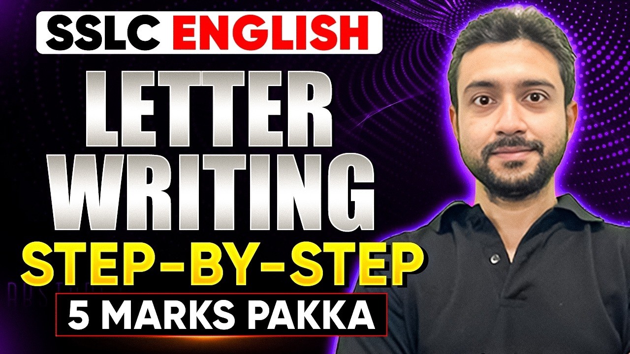 SSLC English Letter Writing Step-by-Step | Score Full 5 Marks Easily 🔥 #english