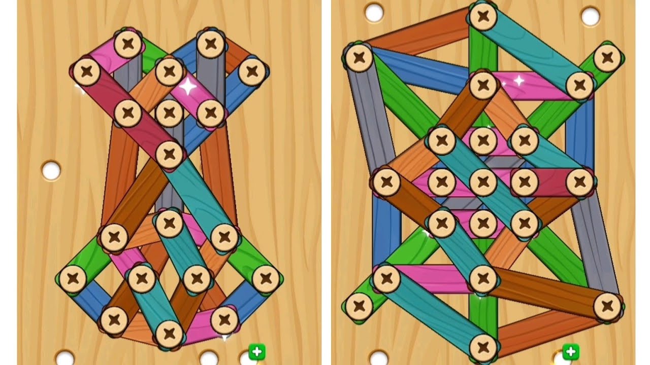 Wood Screw Puzzle level 148 and 149