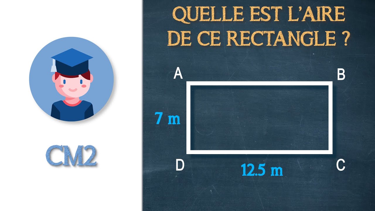 Calcule l'aire de ce rectangle - CM2 - Petits Savants