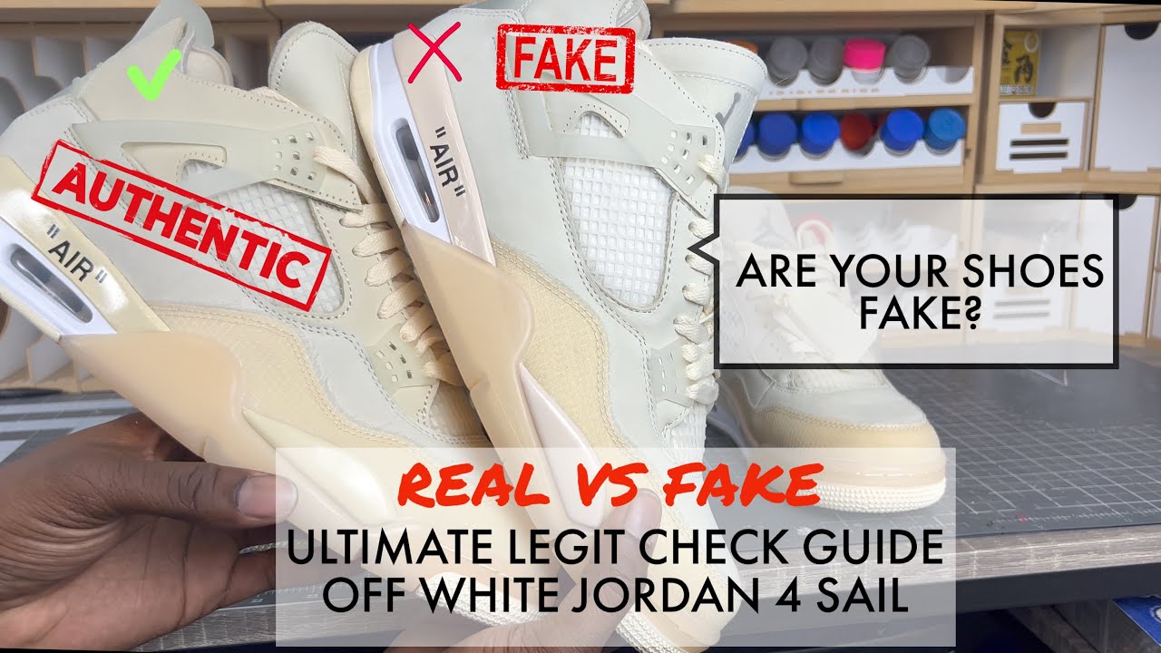 ULTIMATE LEGIT CHECK GUIDE | OFF WHITE JORDAN RETRO 4 SAIL | ARE YOUR SHOES FAKE?