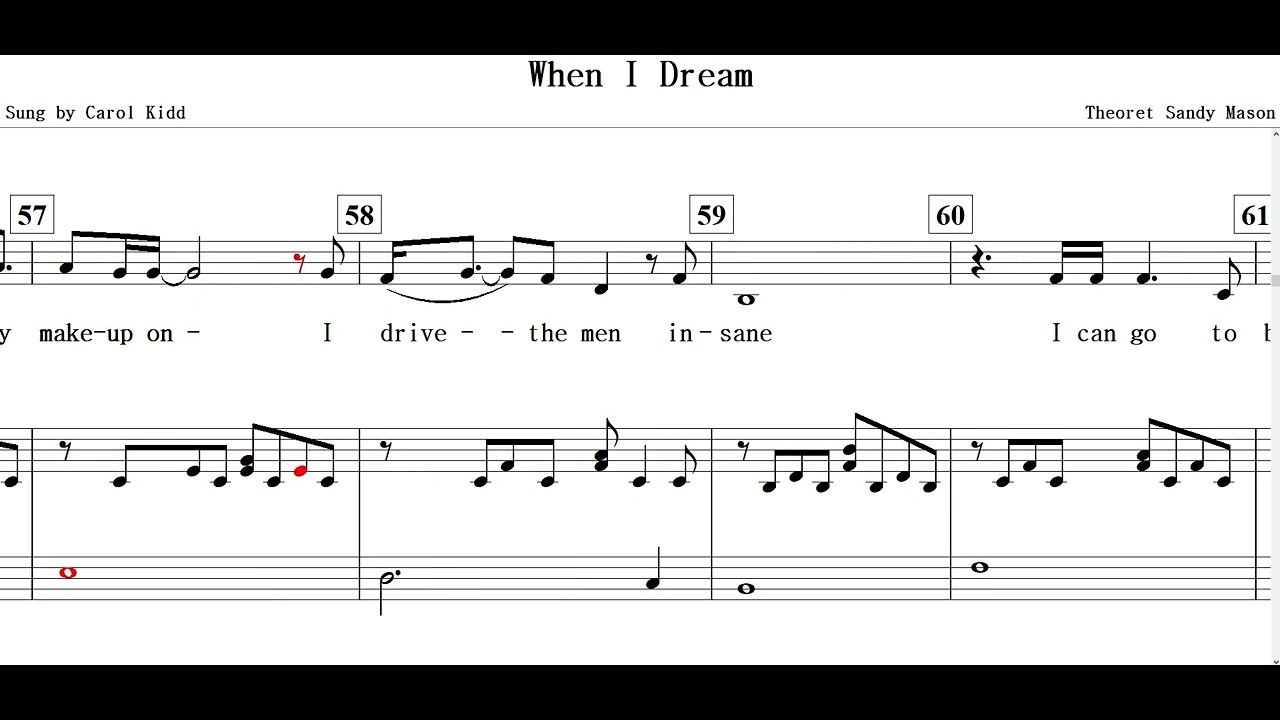 When I Dream(Theoret Sandy Mason)-F major