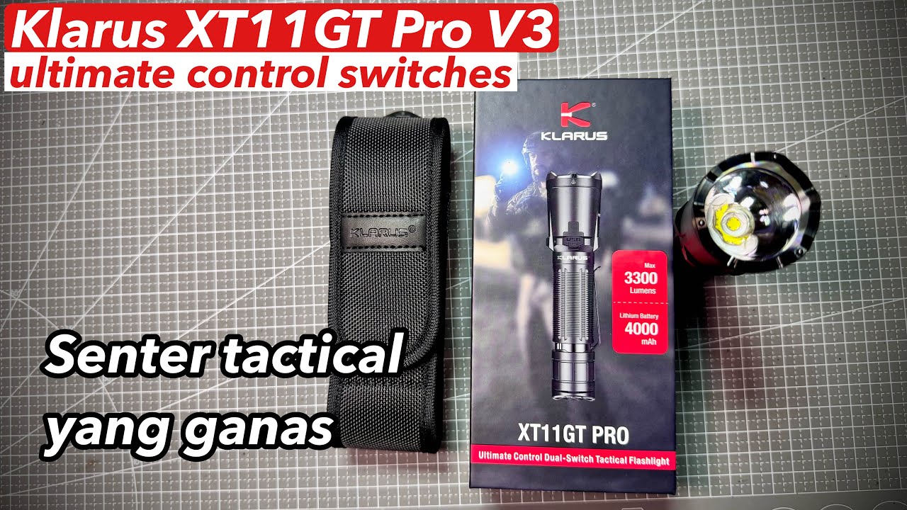 Senter tactical kelas militer Klarus XT11GT Pro V3 memang beda