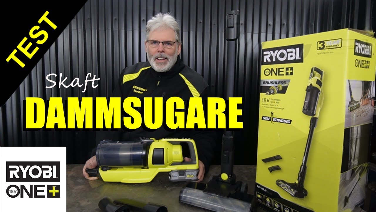 RYOBI Skaft dammsugare | Uppackning & test!