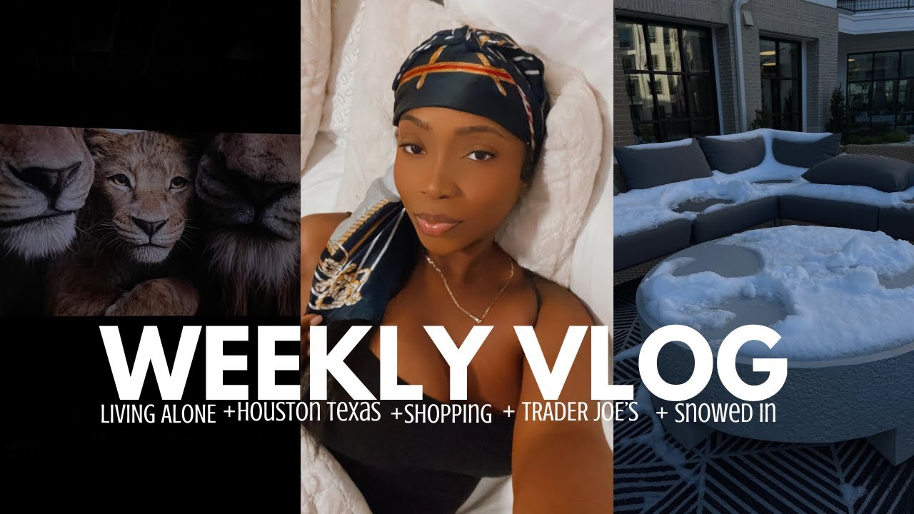 WEEKLY VLOG: LIVING ALONE IN HTX + GYM + SOLO DATE TO AUSTIN MOVIES + SNOW IN TEXAS! & MORE