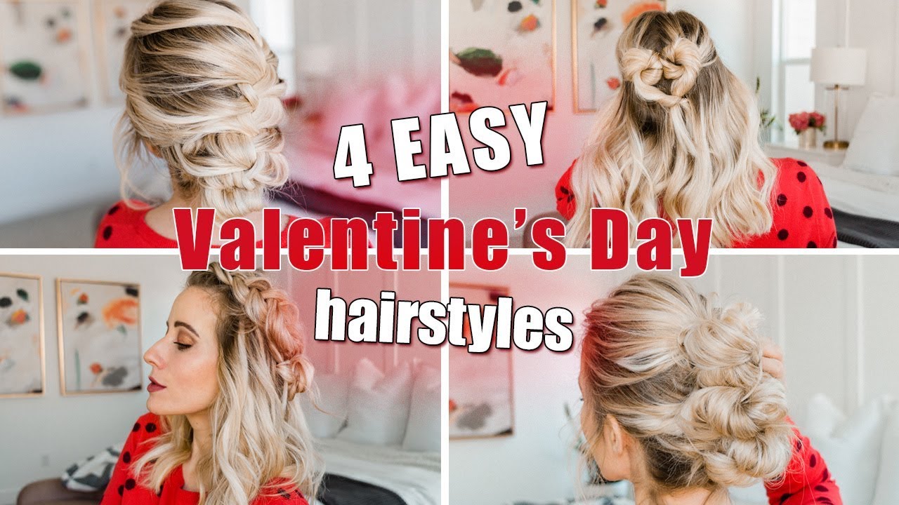4 Easy Valentine's Hairstyles for medium length hair ❤️