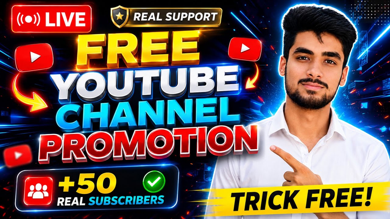 YouTube Channel Promotion LIVE Check 2026 | 50+ Real Subscribers FREE Triks
