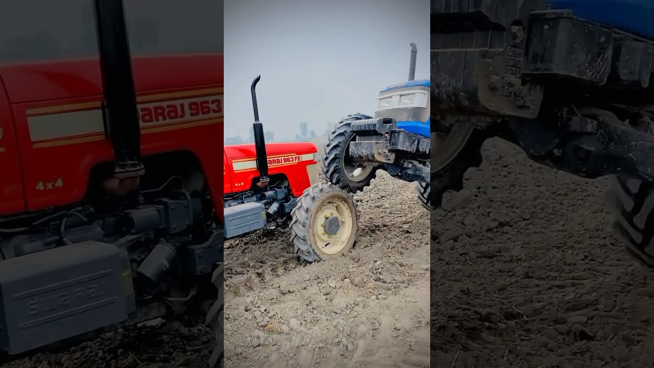 Swaraj 963 vs Sonalika 60 tractor #shorts #youtubeshorts #tractor #swaraj #sonalika #farmer