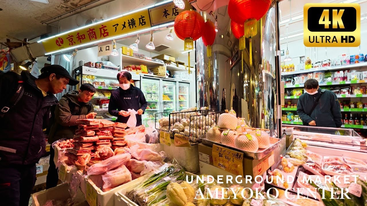 【4K】Tokyo Ameyoko Center Building Underground Market | POV City Walk with City Sounds