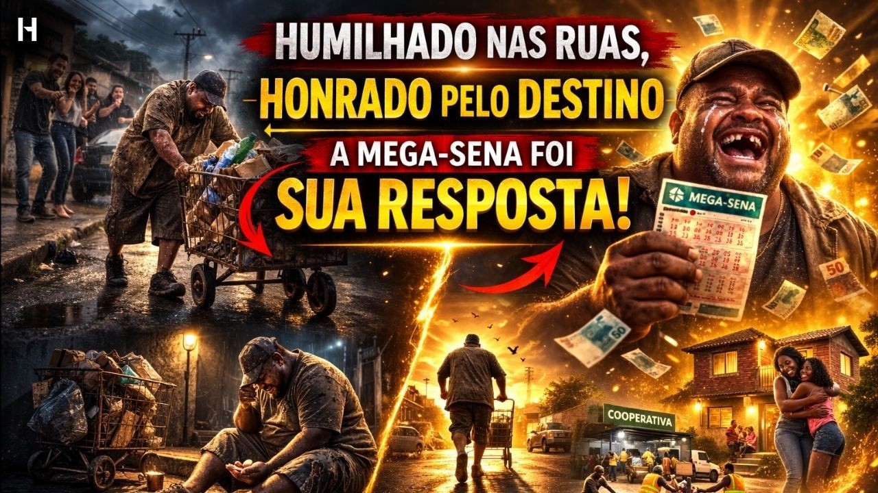 Humilhado nas ruas, honrado pelo destino — a Mega-Sena foi sua resposta