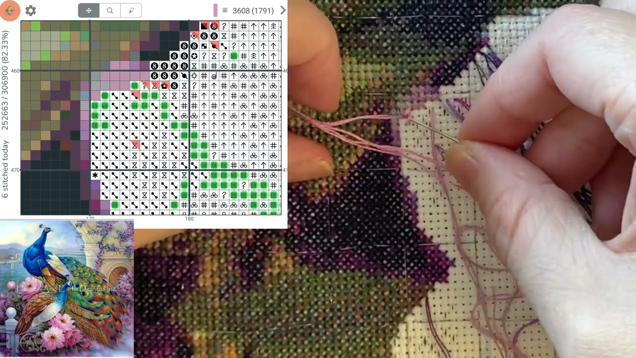 Cross Stitch: Stitch With Me #394 (with talking)