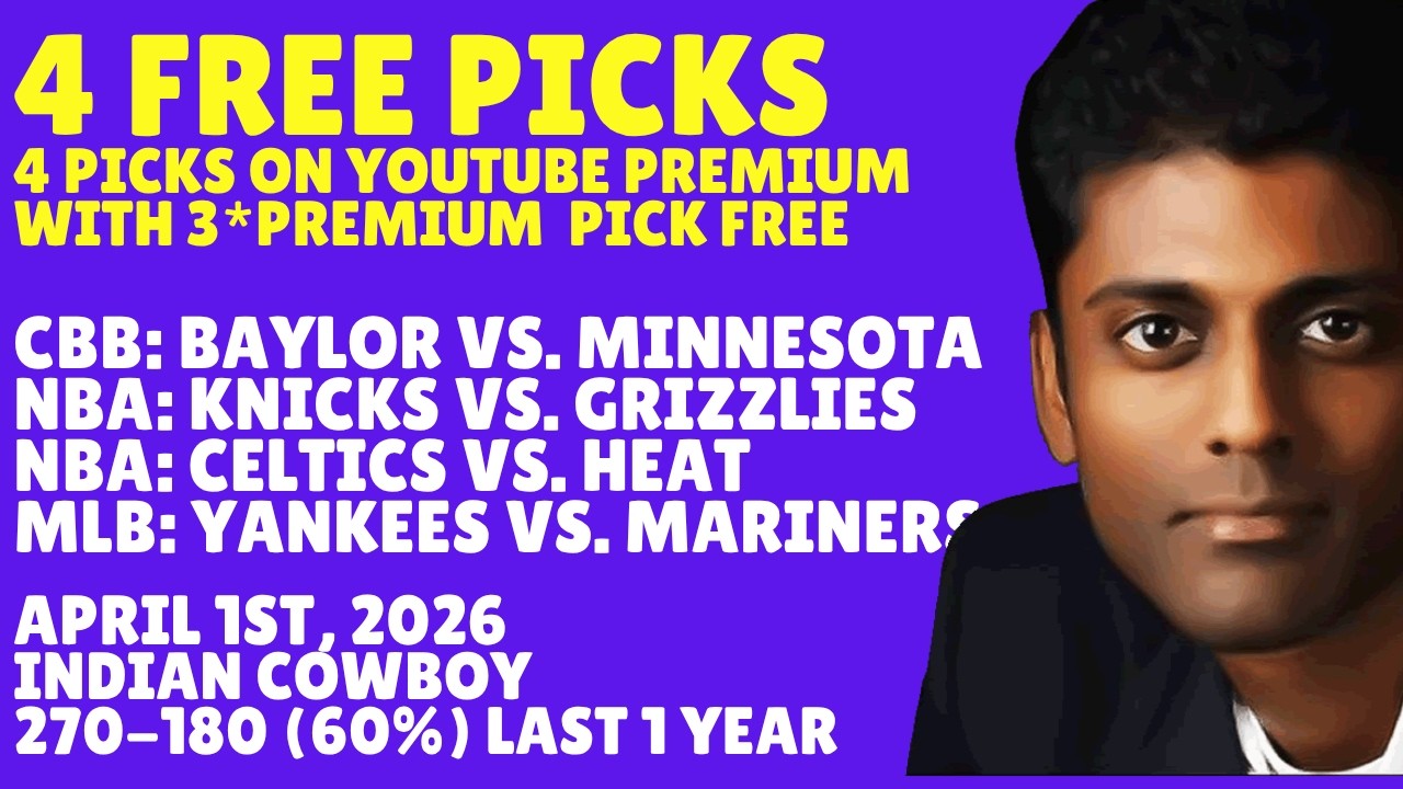 Wednesday College Basketball Picks Predictions Best Bets 04/01/2026 Indian Cowboy Picks Predictions