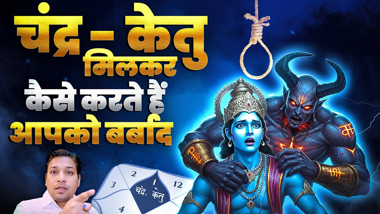 चंद्र केतु मिलकर कैसे करते हैं जीवन बर्बाद | Moon Ketu Conjunction & Strong Upay #grahandosh