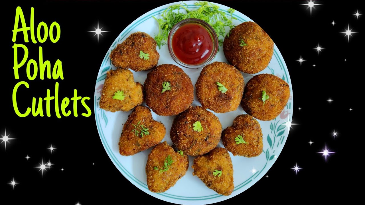 Aloo Poha cutlets | Potato snacks