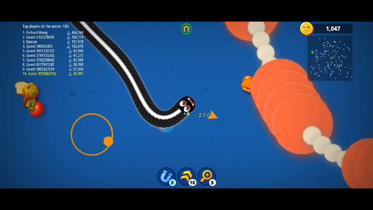 Wormszone Magic🐍 Game play #Short #snack #worms #youtubeshort #slitherio#wormatio#gamesShort, shorts