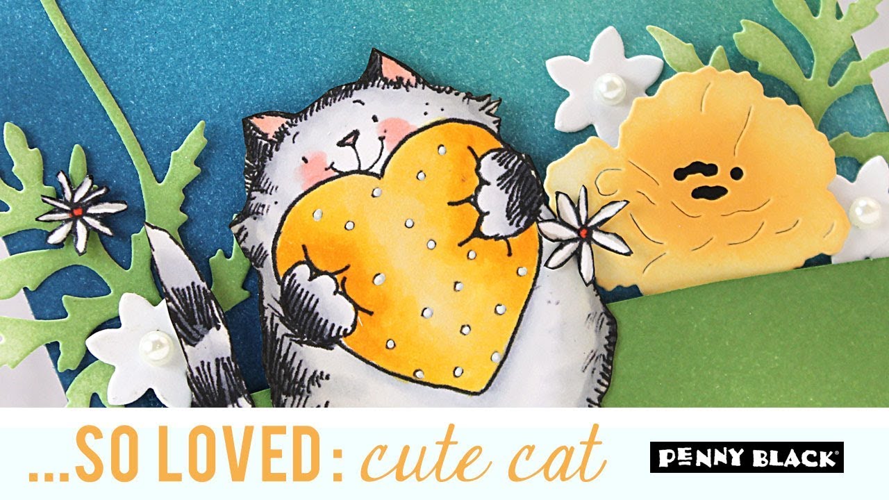 One Stamp Set: Four Cards | PART 1 | Cute Cat