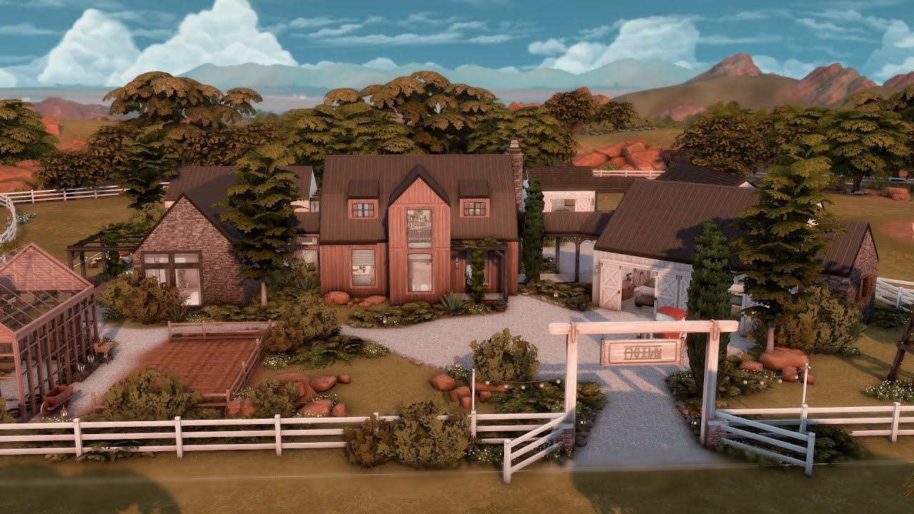 Chestnut Family Horse Ranch / The Sims 4 / no cc / stop motion [1/2]