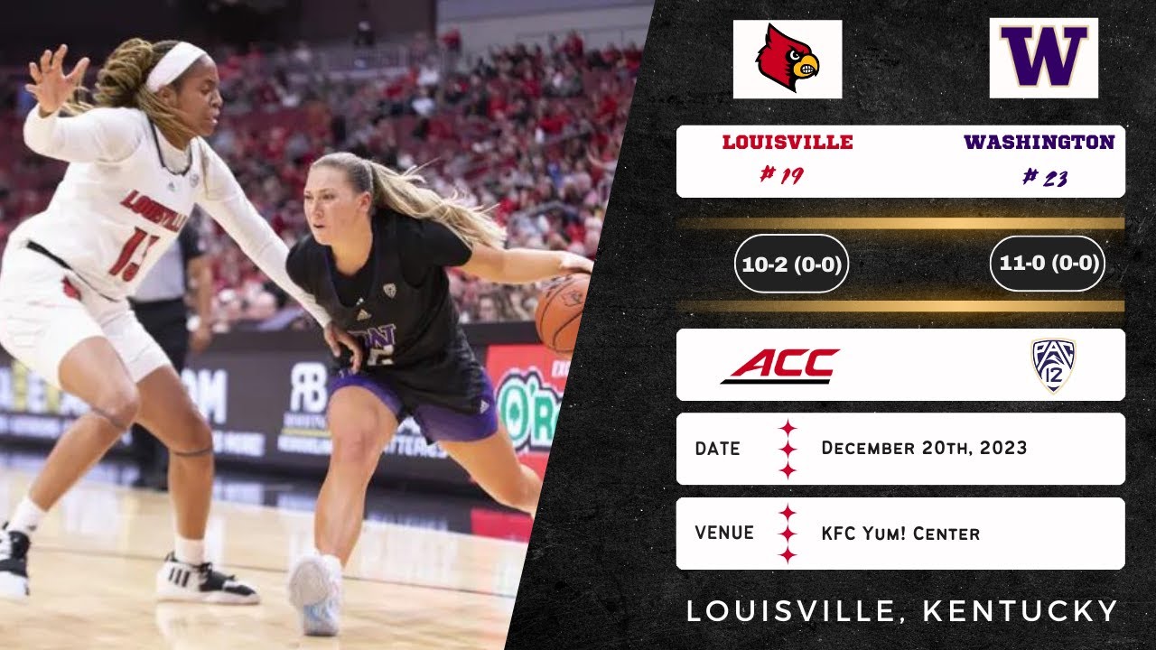 No. 19 Louisville vs No. 23 Washington | NCAA Women's Basketball | 12.20.23