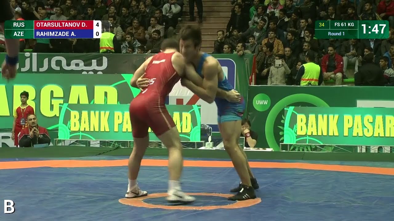 Round 1 FS - 61 kg: A. RAHIMZADE (AZE) df. D. OTARSULTANOV (RUS), 6-6