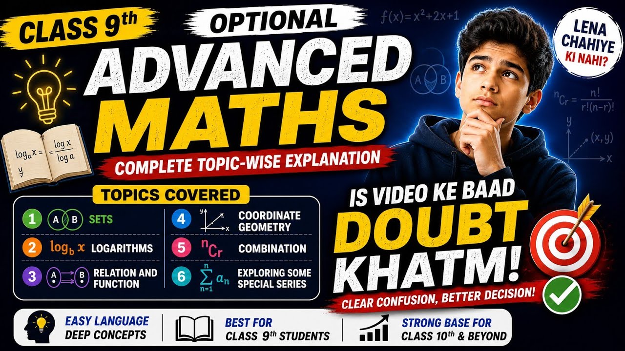 Class 9 Optional Advanced Maths Explained | Syllabus, Topics & Should You Take It? | Doubt Clear