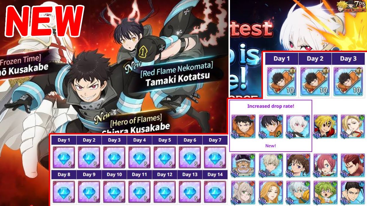 NEW FIRE FORCE COLLAB PATCH NOTES, HUMAN META INBOUND - The Seven Deadly Sins Grand Cross