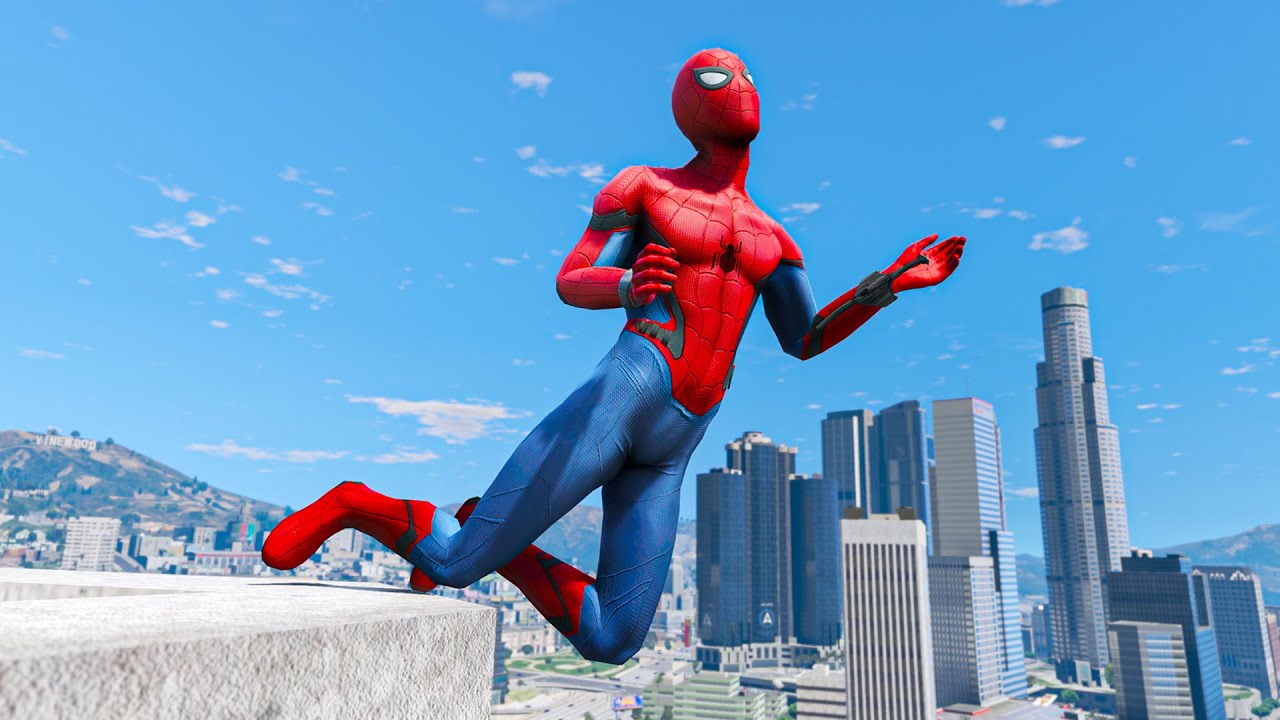 GTA 5 Spiderman Gameplay - Funny & Fails Moments (Ragdoll Physics) #2