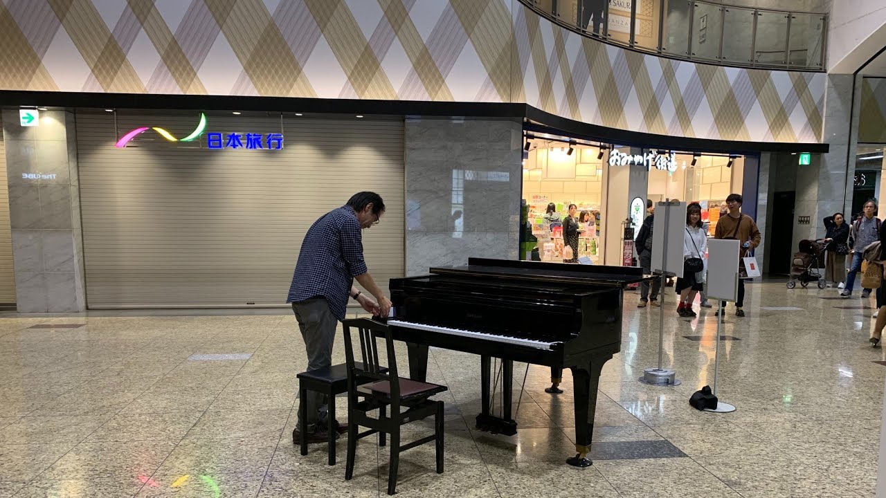京都駅で弾いてみた X JAPAN 紅