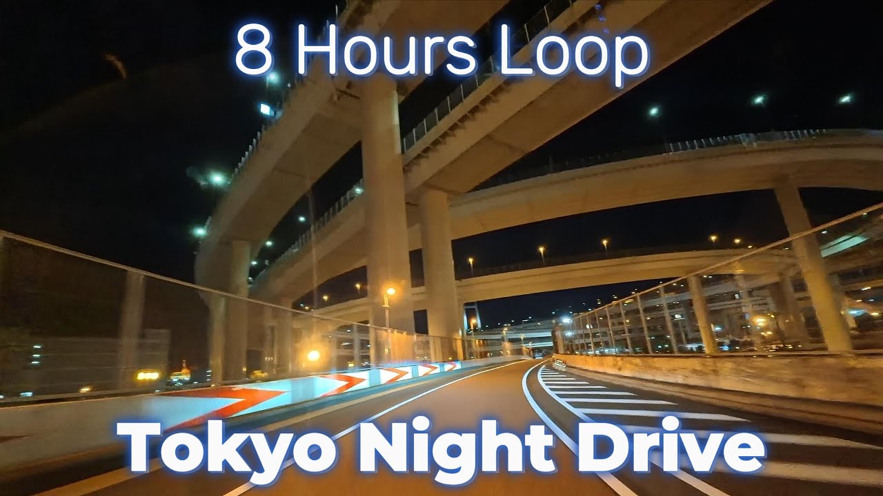 Tokyo Night Drive – Wangan Expressway 8 Hours Loop | ASMR Road Ambience | '25Nov