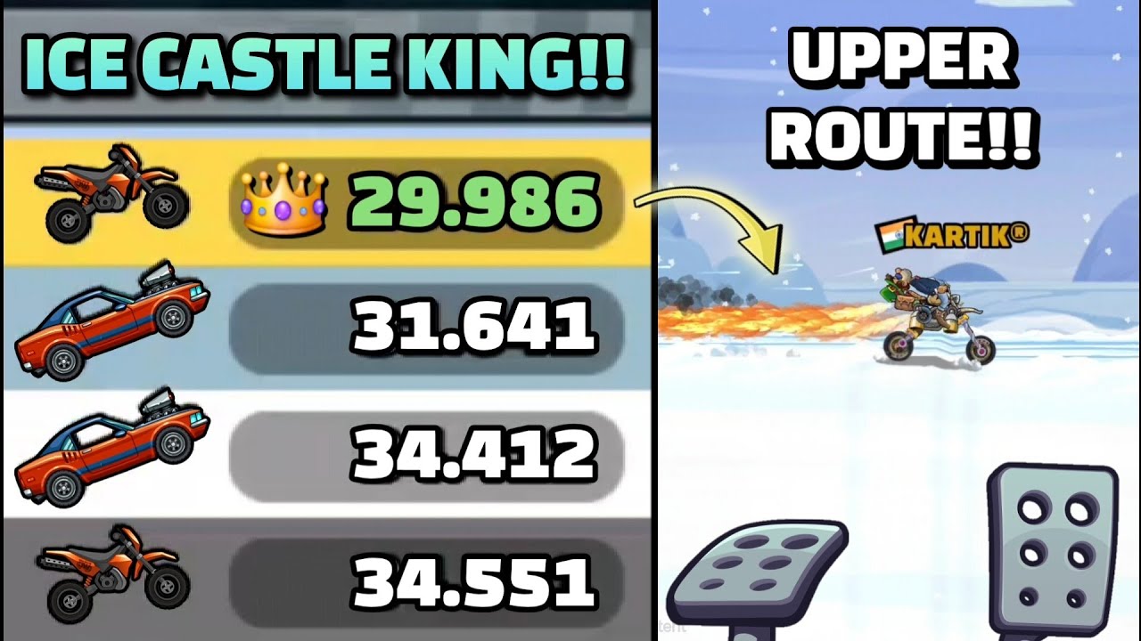 МОТОКРОСС ПРЕВОСХОДИТ МАСЛКАРЫ!! 🏆🔥 В СООБЩЕСТВЕННОМ МИРЕ (ЛЕДЯНОЙ ЗАМОК) - Hill Climb Racing 2