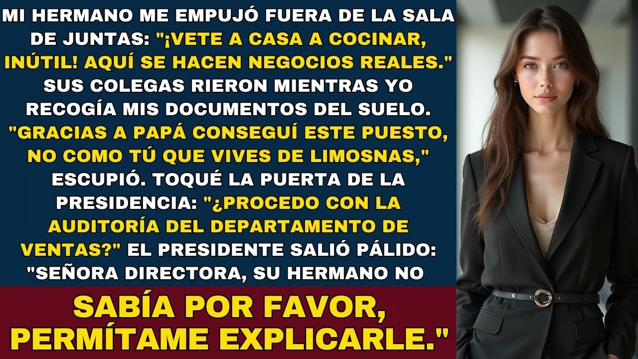 Mi hermano me echó de la reunión ejecutiva    yo firmaba su salario cada mes