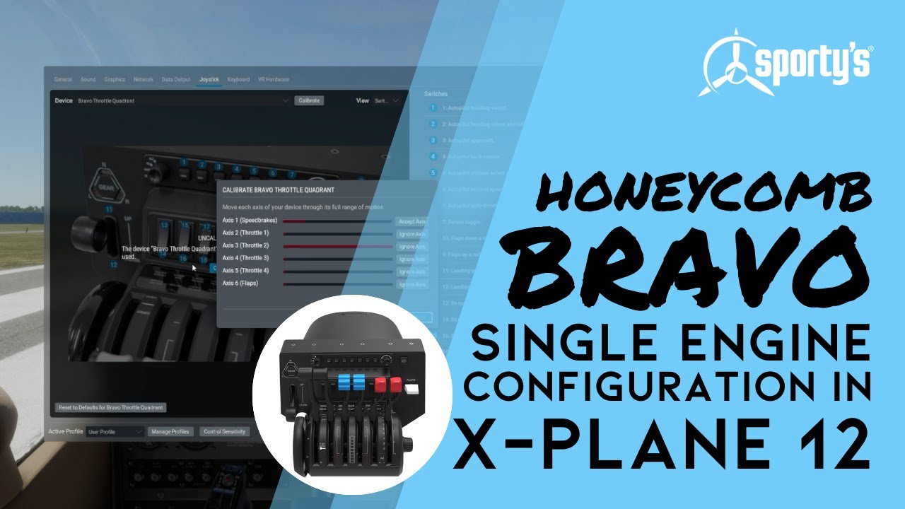 Honeycomb Bravo Single Engine Configuration in X Plane 12