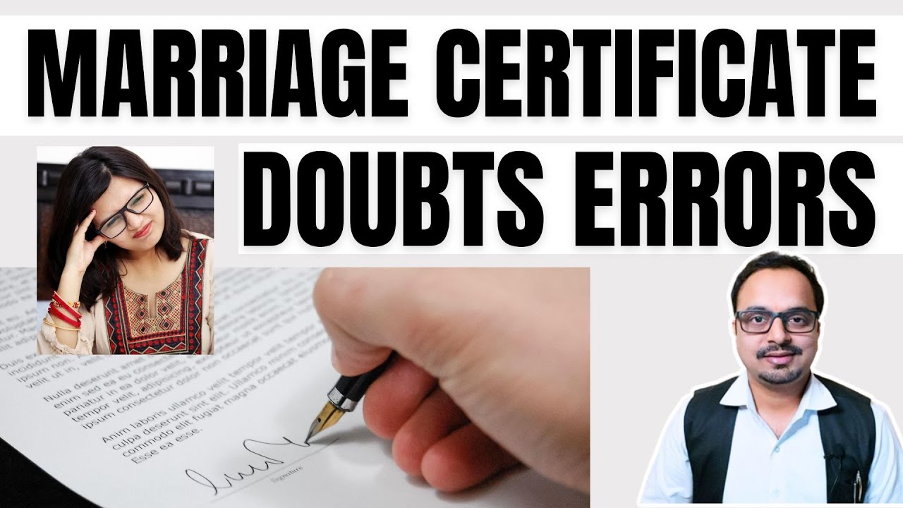 Marriage Certificate Doubts And Queries