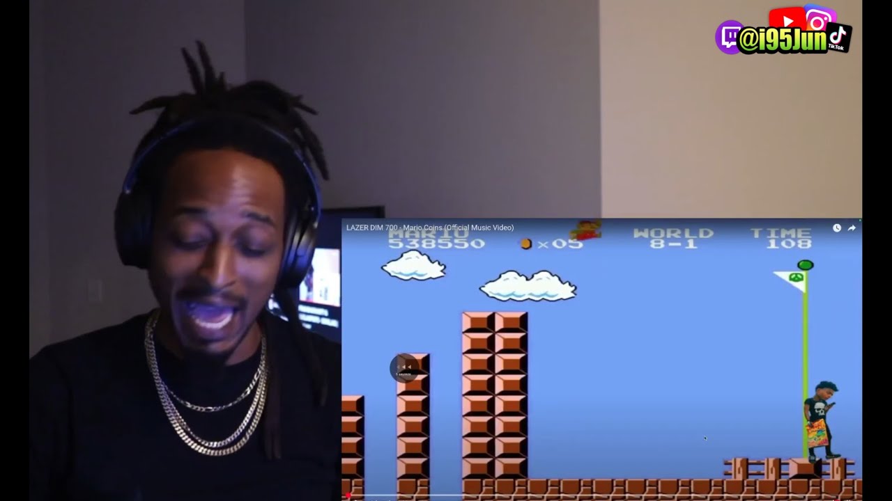 @i95jun reacts to LAZER DIM 700 - Mario Coins + Break Down On Stream