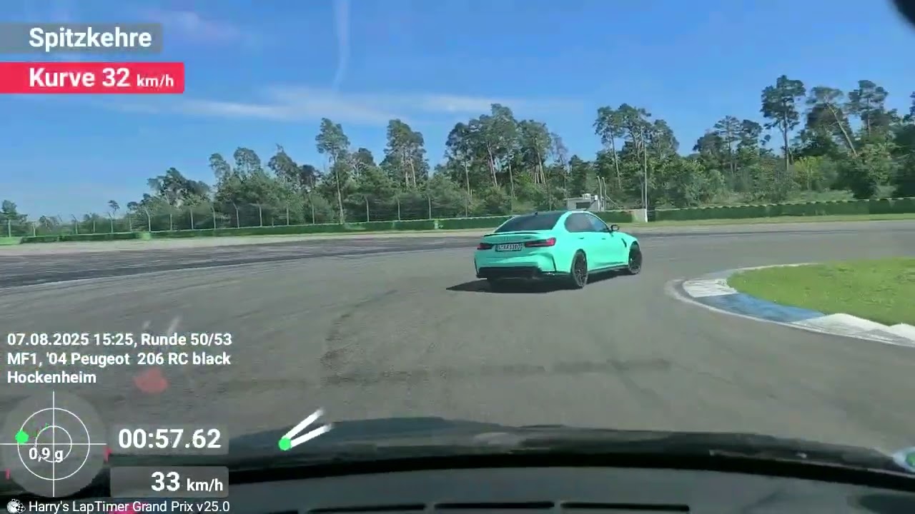 Touristenfahrten Hockenheimring, 07.08.2025, Peugeot 206 RC schwarz, Gruppe 7-2, ca. 15.15 Uhr