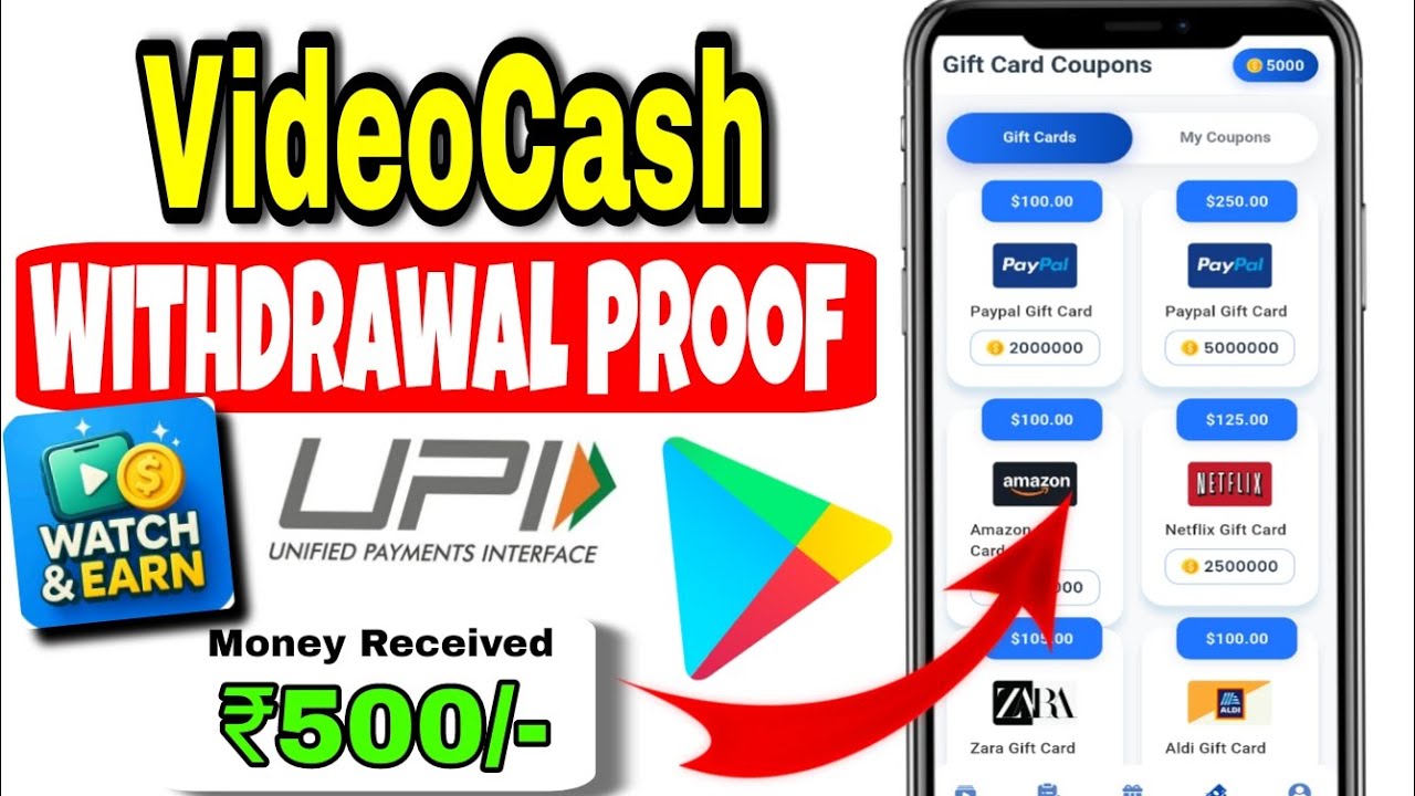 VideoCash Earn Money Daily App Withdrawal Proof 🔥🤑 VideoCash App Real Or Fake💰Ads Watch Earn Money