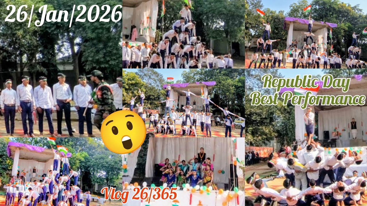 Republic Day Full Best Performance Vlog Govindpur BM Inter College😲| Vlog 26/365