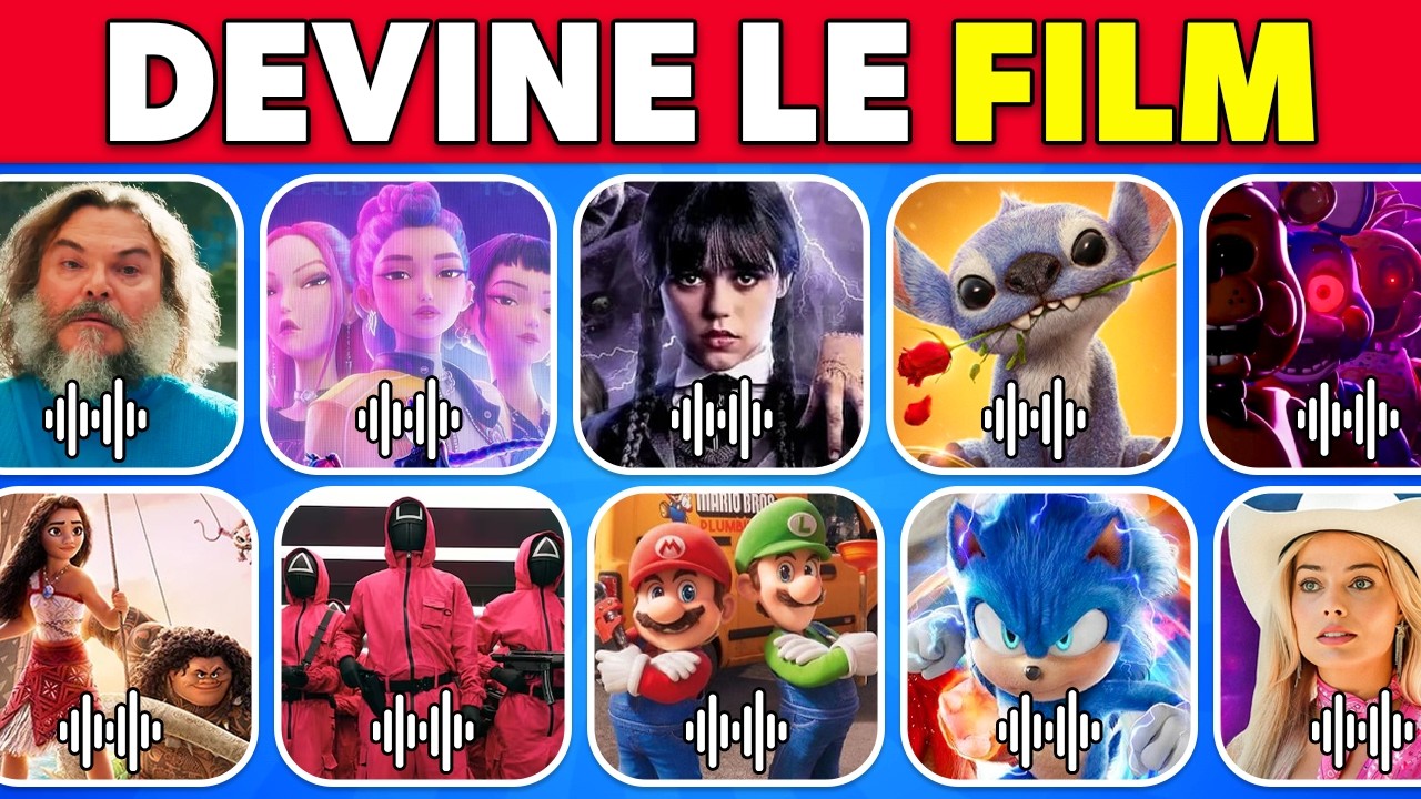 Devine 40 FILMS avec la CHANSON 🎬🍿🎵 KPop Demon Hunters, Stitch, Minecraft, Mercredi, Netflix