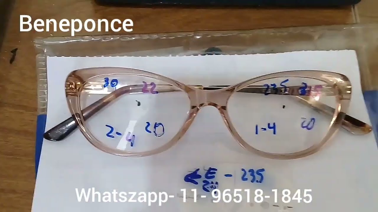 ALTA MIOPIA, - 17.25 ,OCULOS FINOS COM ARMAÇÕES INDICADA. 2023