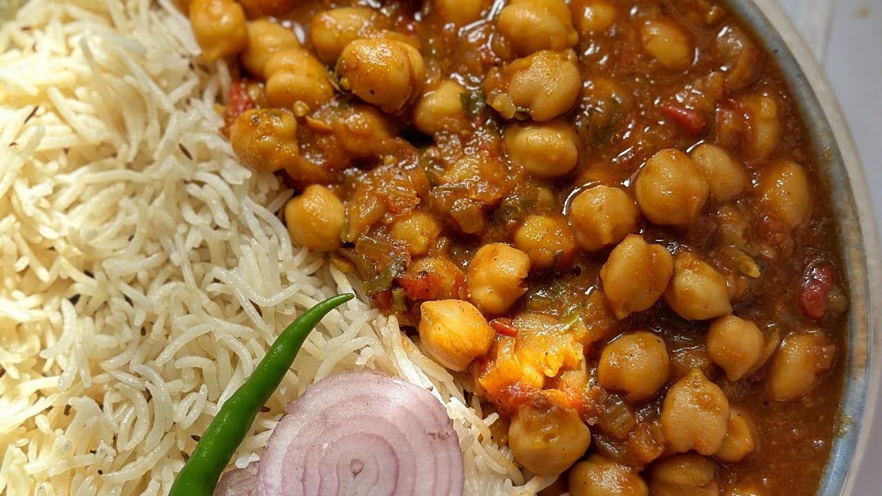 Chhole & Jeera rice combo recipe | छोले चावल | Chhole Chawal | Easy lunch recipe #humbiharsehain