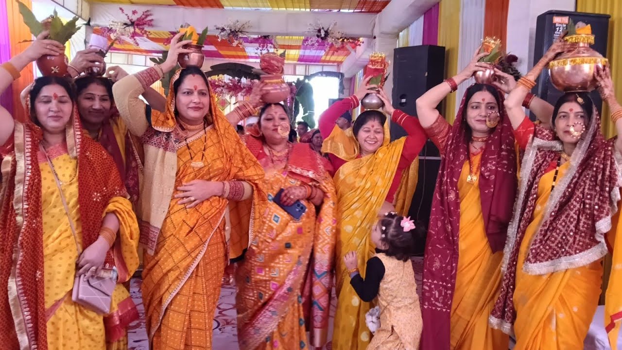 कलश यात्रा के पावन क्षण ✨❤️ जय श्री राधे कृष्णा 🙏❤️🌹