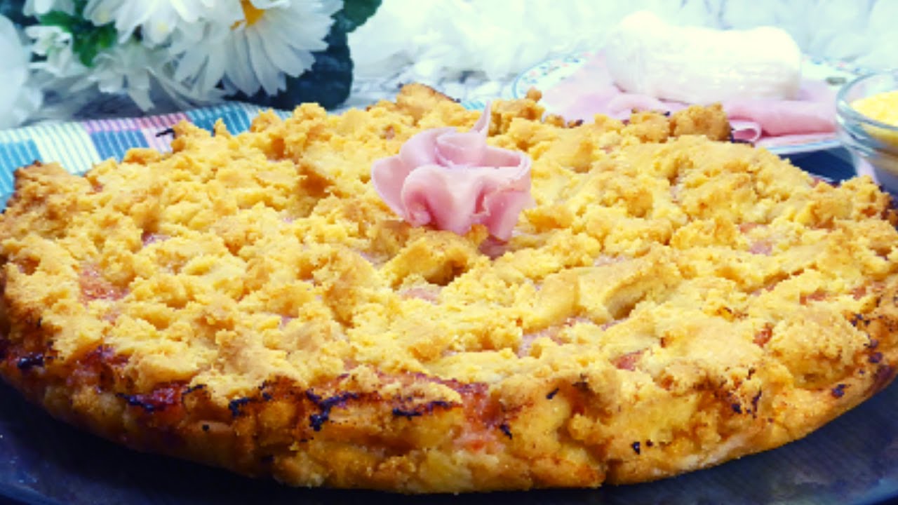 Sbrisolona prosciutto e formaggio / Sbrisolona con jamón y queso / Ham and cheese pie/Thermomix TM31