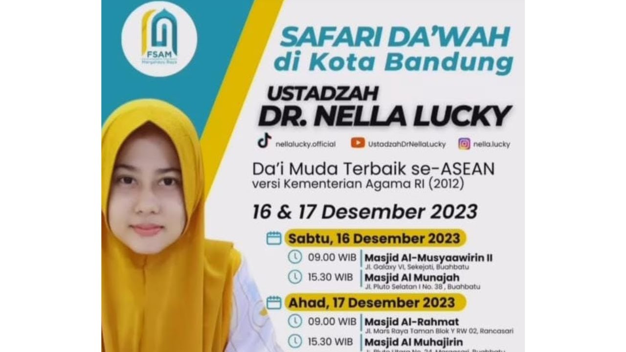 Safari Dakwah Bandung | Menggapai Ridha Allah | Full Ceramah| Dr.Nella Lucky