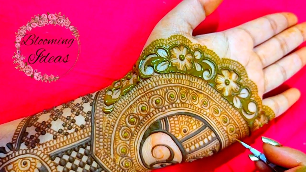 Unique mehndi tutorial // Gorgeous mehndi design // Bridal mehndi design