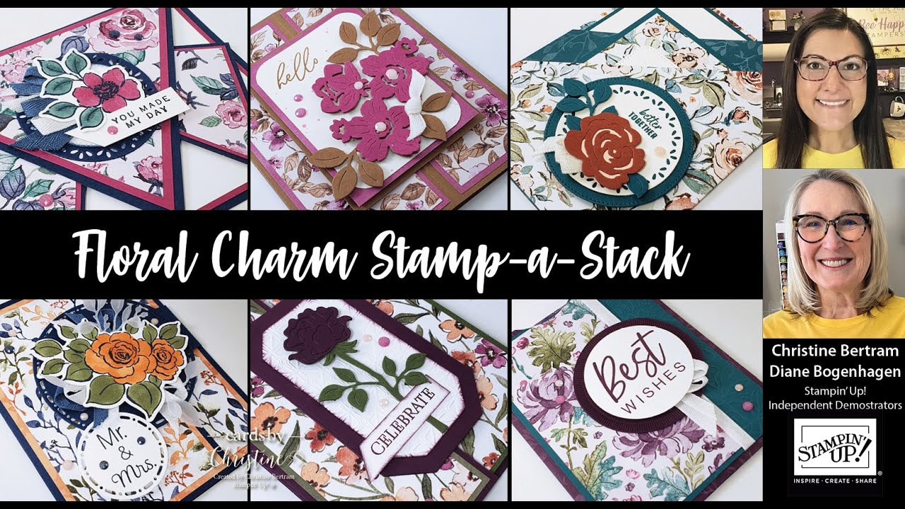 Floral Charm Stamp a Stack with Cards by Christine